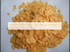 Yellow Alkali Sodium Sulfide Flakes Dyes Raw Material Na2S Flakes 78.04 Molecular Weight